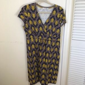 Boden Knit, V Neck Dress, Sz 10, Flower Print